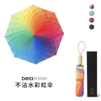 BELA DESIGN 不沾水彩虹伞︱本来设计纳米太阳伞雨伞不沾水遮阳防晒logo定制