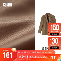 Semir 森马 外套女中长款通勤百搭气质时尚休闲西服高街109523111001