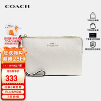 COACH 蔻驰 奢侈品 女士手拿包皮质 白色 小号 F58032IMCHK