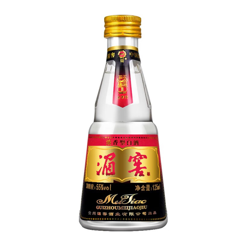 湄窖 浓香型 白酒 55度 纯粮高度优级 贵州老八大名酒 55度 125ml 单瓶