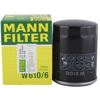 曼牌滤清器 曼牌（MANNFILTER）机油滤清器机滤机油滤芯W610/6思域雅阁缤智飞度CRV思铂睿冠道