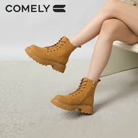 COMELY 康莉 复古工装 七孔大黄靴短靴子 马丁靴