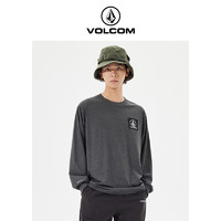 VOLCOM 钻石男装户外品牌美式复古长袖T恤2023新款秋季圆领套头衫