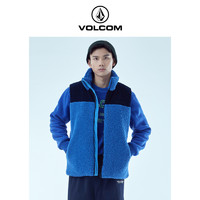 VOLCOM 钻石男装户外品牌摇粒绒拼接马甲2023冬季新款立领无袖背心