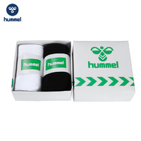 hummel品牌LOGO时尚舒适袜子轻薄透气百搭运动短袜 1盒两双装