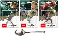 prime會員：Nintendo 任天堂 《塞爾達傳說 王國之淚》 amiibo 不銹鋼餐勺同捆套裝