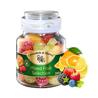 嘉云 糖果味玻璃罐装创意进口喜糖硬糖300g礼物零食水果糖