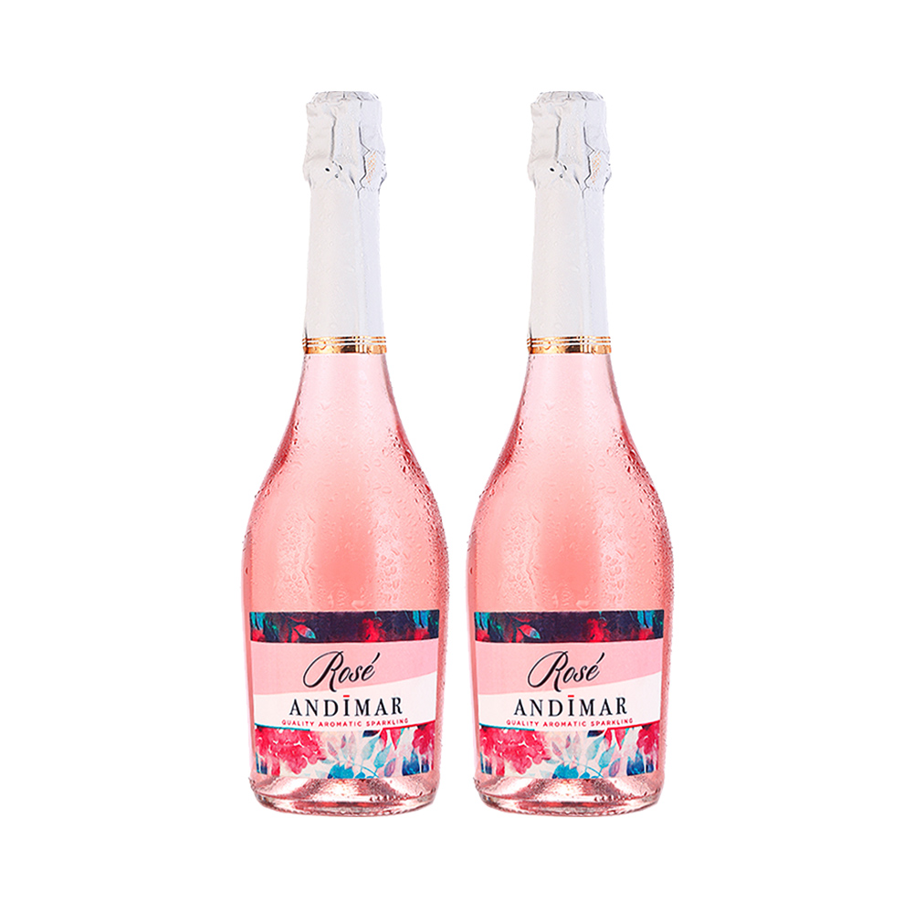 ANDIMAR 爱之湾 西班牙原瓶 玫瑰气泡酒起泡酒葡萄酒果酒甜酒2支装
