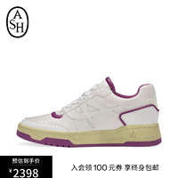ASH女鞋2023BLAKE系列休闲鞋潮流撞色单鞋板鞋小白鞋 白色/紫色 38