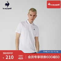 乐卡克法国公鸡夏季宽松T恤男子透气POLO衫CBT-7104221 白色 L