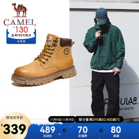 CAMEL 骆驼 丁真同款 经典马丁靴 G13W136121 驼色/咖啡 38