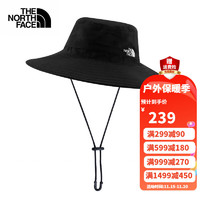 北面（The North Face）渔夫帽帽夏户外运动帽旅行帽休闲防护遮阳帽 JK3/黑色 MISC