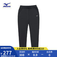 美津浓（MIZUNO）ESSENTIAL系列 轻商务运动风格裤子男子抓绒长裤运动裤 09/黑色 2XL