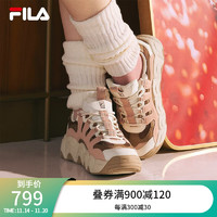 斐乐（FILA）【高圆圆同款】 可颂面包鞋运动鞋女2023冬休闲鞋老爹鞋 雾玫瑰/棕土色-MR 40