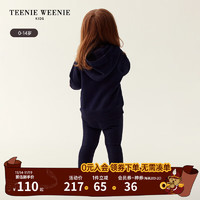 Teenie Weenie Kids小熊童装女童宝宝弹力加绒针织裤 藏青色 110cm