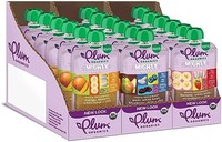 Plum Organics Plum ***s Mighty Protein  Fiber 阶段4幼儿食品，多种包装，4 盎司