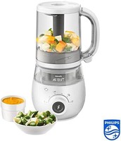 PHILIPS 飛利浦 Avent 4合1嬰兒食品機 SCF883/01，可蒸制和攪拌，4餐，白色