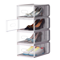 耐奔硬塑料透明抽屉式鞋盒防尘鞋子收纳盒鞋架鞋柜亚克力