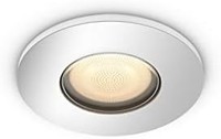 PHILIPS 飛利浦 Hue Adore 白色氛圍 LED 嵌入式聚光燈 [銀色 - 圓形] 適用于帶藍牙的浴室照明