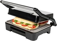PROGRESS 多功能不粘帕尼尼三明治機 - 可煎烤，帶大理石效果涂層，750 瓦烤面包機