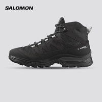 萨洛蒙（Salomon）女款 户外运动轻量稳定抓地登山徒步鞋 X WARD LEATHER MID GTX 乌木色 471819 UK5.5(38 2/3)