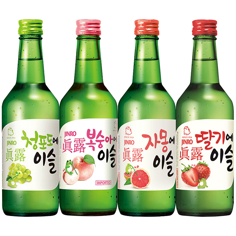 韩国真露烧酒青葡萄味清酒低度酒水韩式米酒利口酒果味西柚味