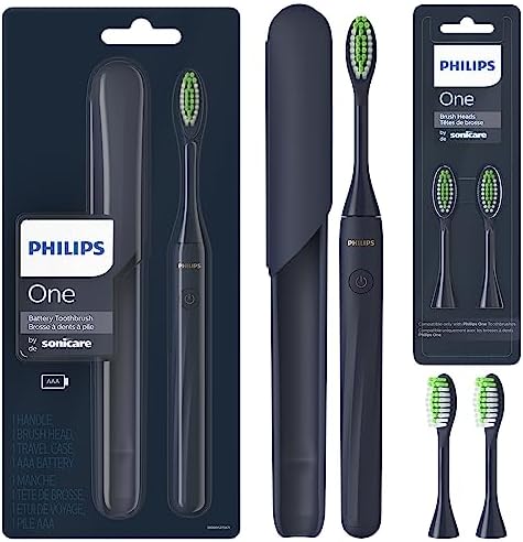 PHILIPS 飞利浦 One by Sonicare 电池牙刷,刷头套装,午夜蓝,BD1002/AZ