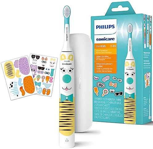 PHILIPS 飞利浦 Sonicare 儿童电动牙刷  配有纤薄旅行盒和 USB 充电器（型号 HX3603/01）