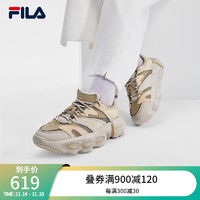 斐乐（FILA）【高圆圆同款】ET女鞋复古运动鞋2023异行鞋休闲鞋老爹鞋 银云灰/夏威夷果黄-SM 38