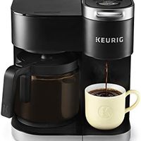 Keurig K-Duo 咖啡机,单份和 12 杯玻璃瓶滴滤咖啡机,兼容 K-Cup 胶囊和研磨咖啡,黑色 需配变压器