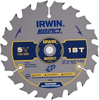 IRWIN Tools MARATHON Carbide Cordless Circular Saw Blade, 5 1/2-Inch, 18T, .063-inch Kerf (14027)