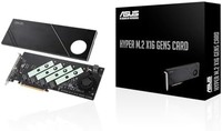 ASUS 華碩 Hyper M.2 x16 Gen5 卡(PCIe 5.0/4.0)支持四個 NVMe M.2(2242/2260/2280/22110)設備