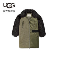 UGG x Feng Chen Wang 男女同款合作款长外套 1143271 OGBC  橄榄/黑色 XS
