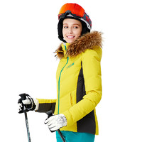 RUNNING RIVER 女式防水透气保暖修身珠棉加厚双板滑雪服D8160