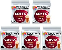 TASSIMO Costa 焦糖拿铁咖啡胶囊（5包，共80粒，40份）