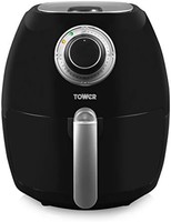 TOWER T17005 健康手動空氣炸鍋烤箱 帶快速空氣循環和 30 分鐘定時器,3.2 升,黑色