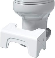 squatty potty Squatty 折叠马桶紧凑折叠马桶凳，白色，7 英寸，1 磅