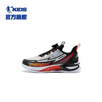 乔丹QIAODAN商场同款童鞋男童运动鞋大童跑步鞋儿童鞋子 黑色/极光红 34码
