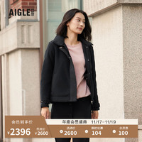 AIGLE艾高20户外保暖耐穿厚款全拉链抓绒衣女士外套 黑色 AN233 38(165/88A)