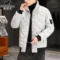 富贵鸟（FUGUINIAO）棉服男冬季韩版立领青年羽绒棉衣休闲保暖棉袄外套 灰色 XL 