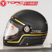 TORC 摩托车哈雷头盔复古全盔男女冬季机车电动车四季3C玻璃纤维T1