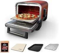 NINJA 妮佳 OO101 Woodfire 8 合 1 户外烤箱、披萨烤箱、700°华氏摄氏度（约371.11摄氏度） 高温烘烤器