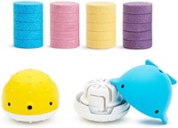 munchkin 满趣健 Color Buddies 保湿沐浴水彩片和 2 个玩具分配器，20 片
