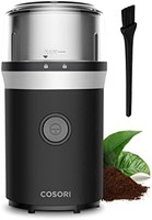 COSORI 电动咖啡研磨机,咖啡豆,浓缩咖啡研磨机,也适用于香料,草本,谷物,不锈钢刀片,黑色
