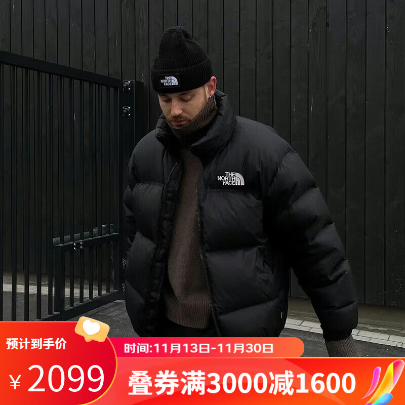 北面（The North Face）1996Nuptse羽绒服男女款ICON鹅绒羽绒服复刻款外套NJ1DP75 NJ1DP75A  黑色 105(XL)