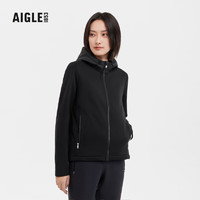 AIGLE【滑雪系列】艾高20保暖四面弹全拉链抓绒衣女 黑色 AN193 42(175/96A)