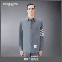 THOM BROWNE男士经典四条纹衬衫夹克外套 中灰色（偏大） 2