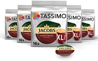 TASSIMO 胶囊Jacobs Caffè Crema Classico XL,80个咖啡胶囊,5包装,5 x 16杯