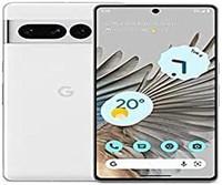 Google 谷歌 Pixel 7 Pro — 带长焦镜头、广角镜头和 24 小时电池的解锁安卓 5G 智能手机 — 128GB — Snow