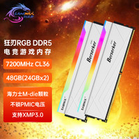 SK hynix 海力士 新乐士（SAMNIX）台式机内存条 48GB(24GBx2)DDR5 7200Mhz C36 白色 RGB灯条 海力士M-die 狂刃战士电竞游戏